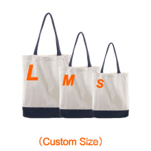 Wholesale Custom printed logo Large Capacity cotton canvas gift tote bags lady's storage tote shopping bag